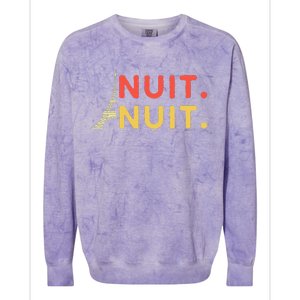 Nuit Nuit Night Night French Words Paris Tower Eiffel Colorblast Crewneck Sweatshirt