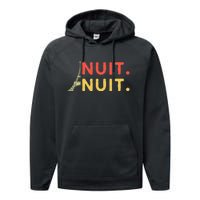 Nuit Nuit Night Night French Words Paris Tower Eiffel Performance Fleece Hoodie