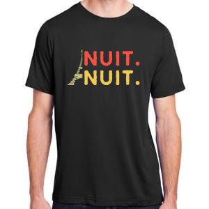 Nuit Nuit Night Night French Words Paris Tower Eiffel Adult ChromaSoft Performance T-Shirt