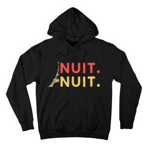 Nuit Nuit Night Night French Words Paris Tower Eiffel Tall Hoodie