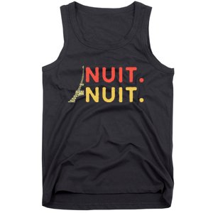 Nuit Nuit Night Night French Words Paris Tower Eiffel Tank Top