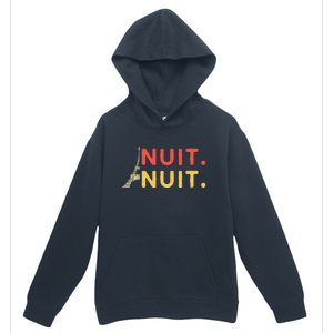 Nuit Nuit Night Night French Words Paris Tower Eiffel Urban Pullover Hoodie