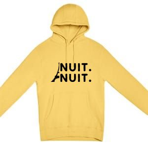 Nuit Nuit Night Night French Words Paris Tower Eiffel Premium Pullover Hoodie