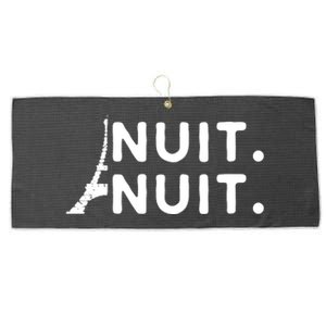 Nuit Nuit Night Night French Words Paris Tower Eiffel Large Microfiber Waffle Golf Towel