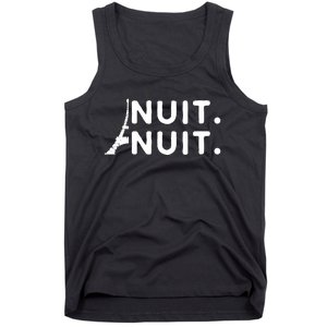 Nuit Nuit Night Night French Words Paris Tower Eiffel Tank Top