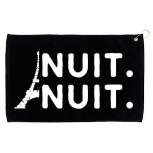 Nuit Nuit Night Night French Words Paris Tower Eiffel Grommeted Golf Towel