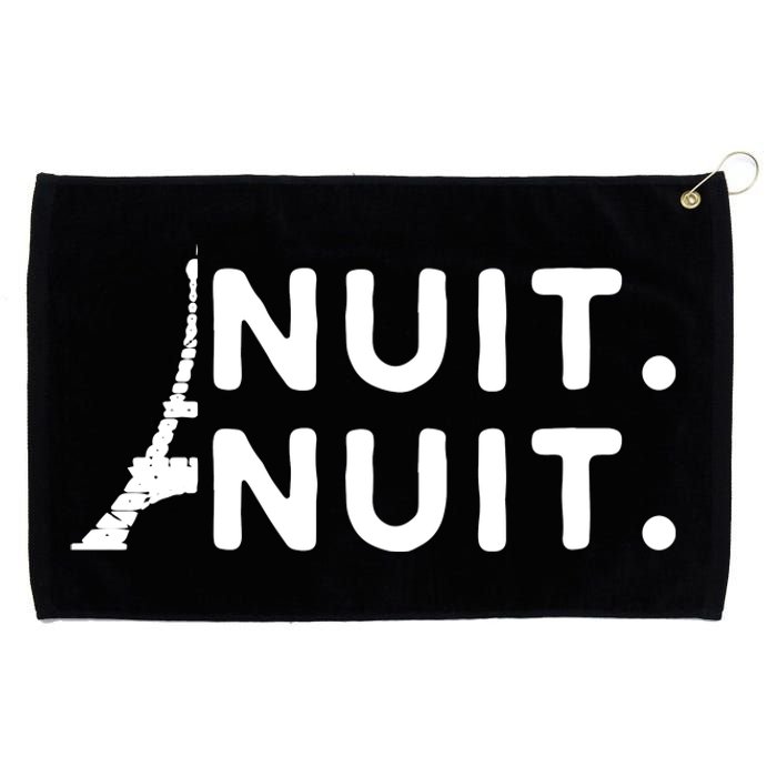 Nuit Nuit Night Night French Words Paris Tower Eiffel Grommeted Golf Towel