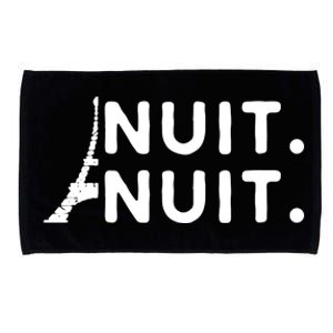 Nuit Nuit Night Night French Words Paris Tower Eiffel Microfiber Hand Towel