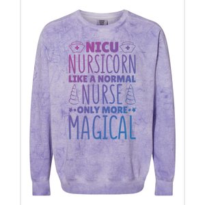 Nicu Nurse Nicu Nursicorn Gift Colorblast Crewneck Sweatshirt