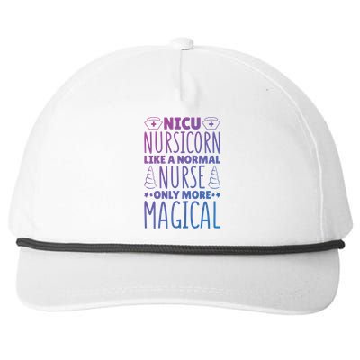 Nicu Nurse Nicu Nursicorn Gift Snapback Five-Panel Rope Hat