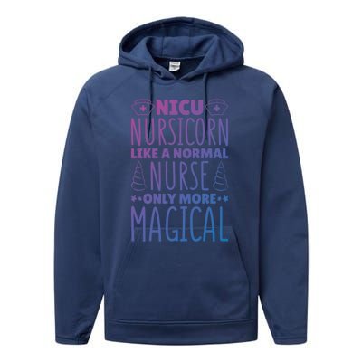 Nicu Nurse Nicu Nursicorn Gift Performance Fleece Hoodie