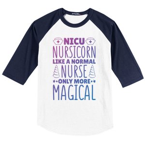 Nicu Nurse Nicu Nursicorn Gift Baseball Sleeve Shirt