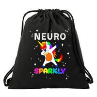 Neurodivergent Neurosparkly Neurodivergence Unicorn Drawstring Bag