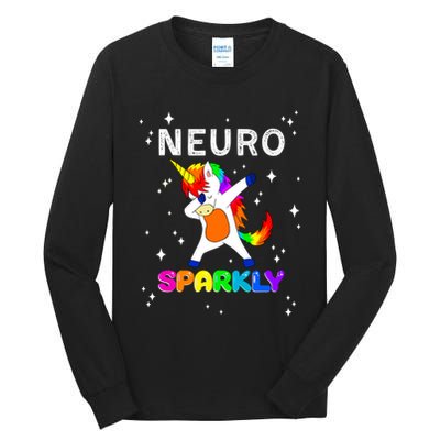 Neurodivergent Neurosparkly Neurodivergence Unicorn Tall Long Sleeve T-Shirt