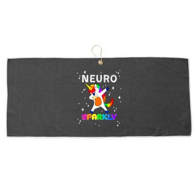 Neurodivergent Neurosparkly Neurodivergence Unicorn Large Microfiber Waffle Golf Towel