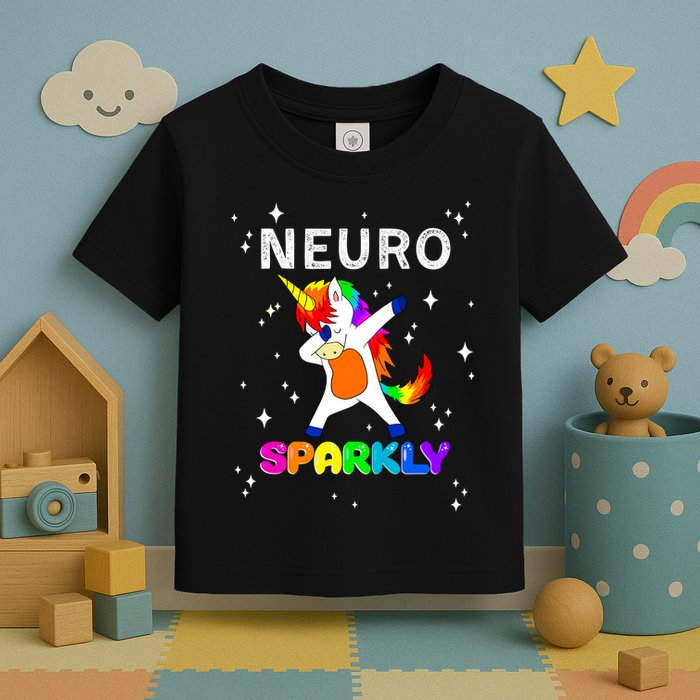 Neurodivergent Neurosparkly Neurodivergence Unicorn Toddler T-Shirt