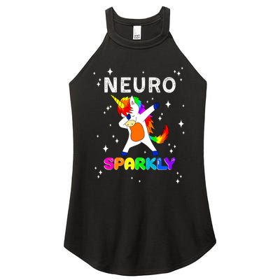 Neurodivergent Neurosparkly Neurodivergence Unicorn Women's Perfect Tri Rocker Tank