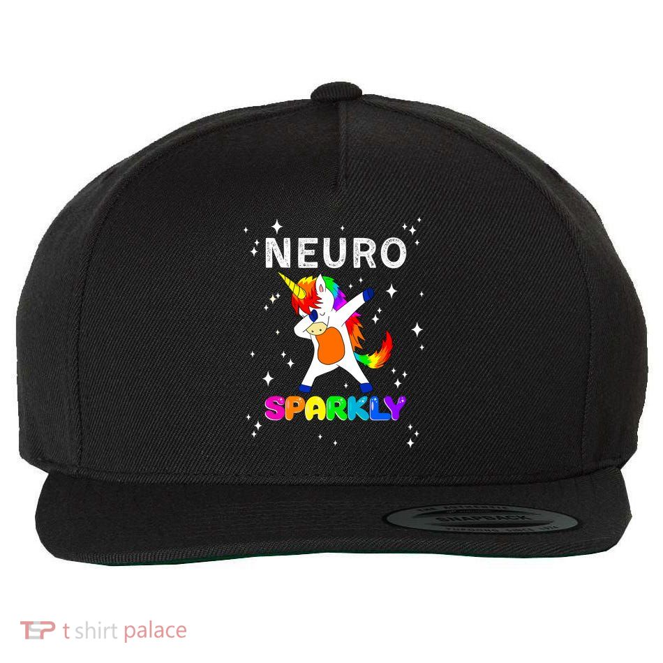 Neurodivergent Neurosparkly Neurodivergence Unicorn Wool Snapback Cap