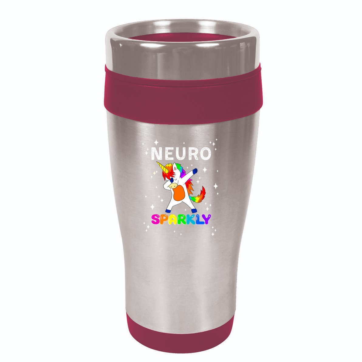 Neurodivergent Neurosparkly Neurodivergence Unicorn 16oz Travel Tumbler