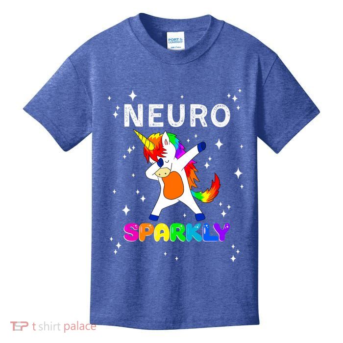 Neurodivergent Neurosparkly Neurodivergence Unicorn Kids T-Shirt