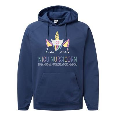 Nicu Nurse Nicu Nursicorn Gift Performance Fleece Hoodie