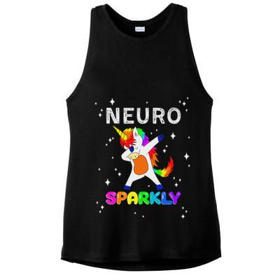 Neurodivergent Neurosparkly Neurodivergence Unicorn Adhd Asd Ladies PosiCharge Tri-Blend Wicking Tank