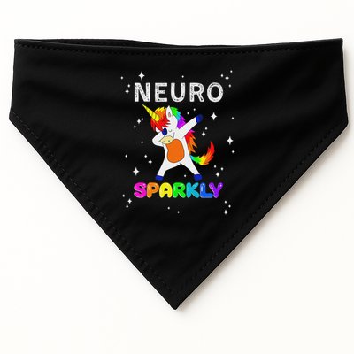 Neurodivergent Neurosparkly Neurodivergence Unicorn Adhd Asd USA-Made Doggie Bandana