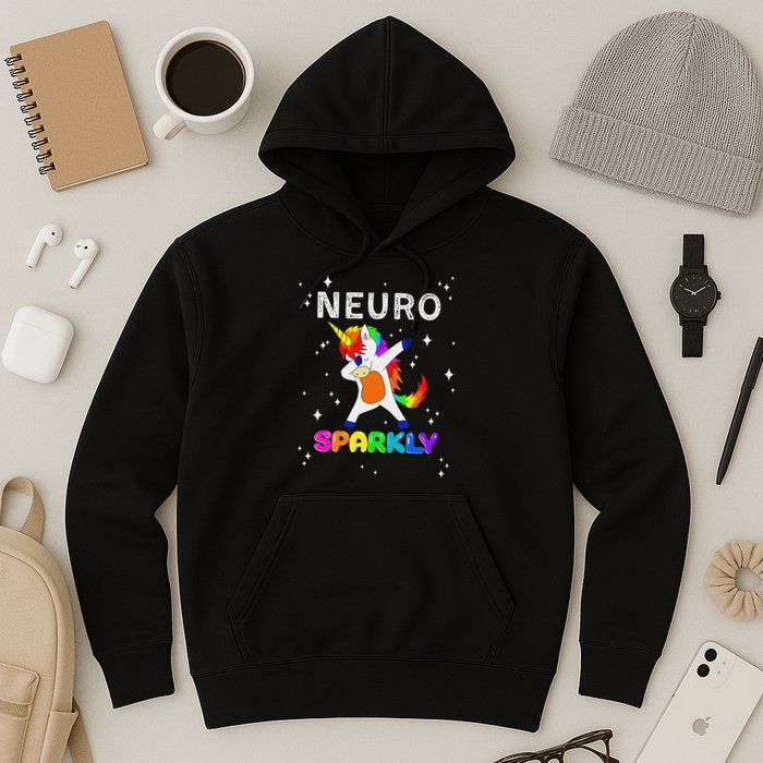 Neurodivergent Neurosparkly Neurodivergence Unicorn Adhd Asd Hoodie