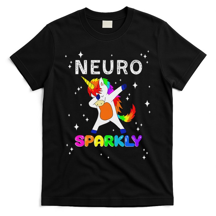 Neurodivergent Neurosparkly Neurodivergence Unicorn Adhd Asd T-Shirt