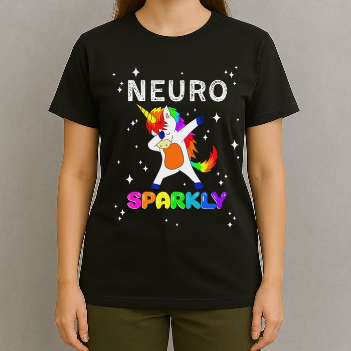 Neurodivergent Neurosparkly Neurodivergence Unicorn Adhd Asd T-Shirt