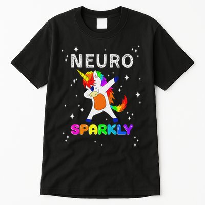 Neurodivergent Neurosparkly Neurodivergence Unicorn Adhd Asd Tall T-Shirt