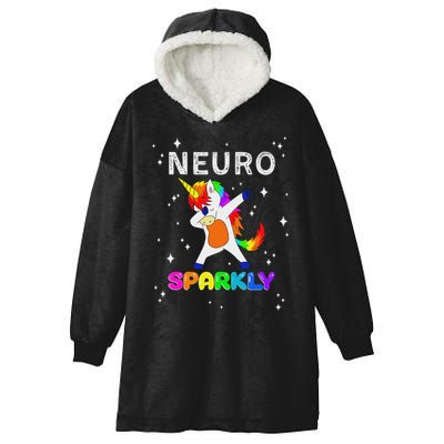 Neurodivergent Neurosparkly Neurodivergence Unicorn Adhd Asd Hooded Wearable Blanket