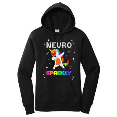 Neurodivergent Neurosparkly Neurodivergence Unicorn Adhd Asd Women's Pullover Hoodie