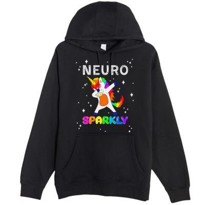 Neurodivergent Neurosparkly Neurodivergence Unicorn Adhd Asd Premium Pullover Hoodie