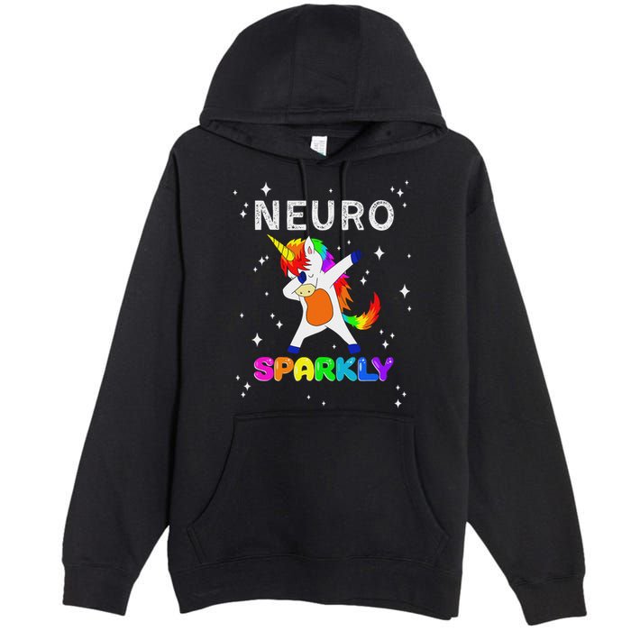 Neurodivergent Neurosparkly Neurodivergence Unicorn Adhd Asd Premium Pullover Hoodie