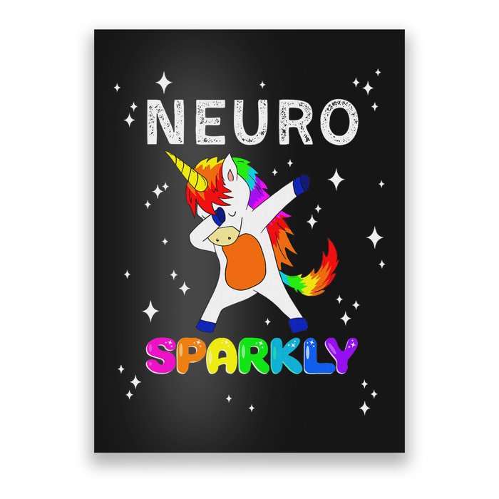 Neurodivergent Neurosparkly Neurodivergence Unicorn Adhd Asd Poster