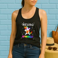 Neurodivergent Neurosparkly Neurodivergence Unicorn Adhd Asd Womens Tank Top