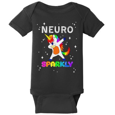 Neurodivergent Neurosparkly Neurodivergence Unicorn Adhd Asd Baby Bodysuit
