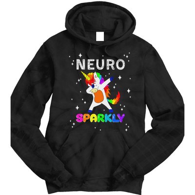 Neurodivergent Neurosparkly Neurodivergence Unicorn Adhd Asd Tie Dye Hoodie