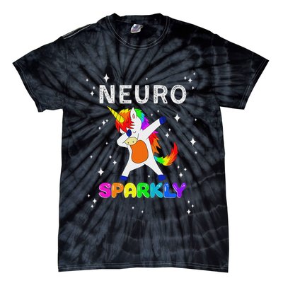 Neurodivergent Neurosparkly Neurodivergence Unicorn Adhd Asd Tie-Dye T-Shirt