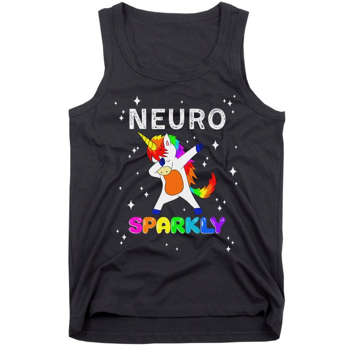Neurodivergent Neurosparkly Neurodivergence Unicorn Adhd Asd Tank Top