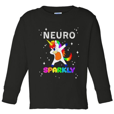 Neurodivergent Neurosparkly Neurodivergence Unicorn Adhd Asd Toddler Long Sleeve Shirt