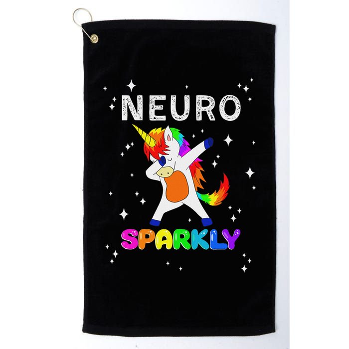Neurodivergent Neurosparkly Neurodivergence Unicorn Adhd Asd Golf Towel