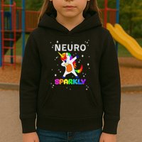 Neurodivergent Neurosparkly Neurodivergence Unicorn Adhd Asd Kids Hoodie