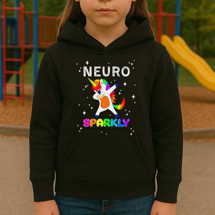 Neurodivergent Neurosparkly Neurodivergence Unicorn Adhd Asd Kids Hoodie