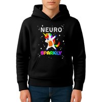 Neurodivergent Neurosparkly Neurodivergence Unicorn Adhd Asd Kids Hoodie