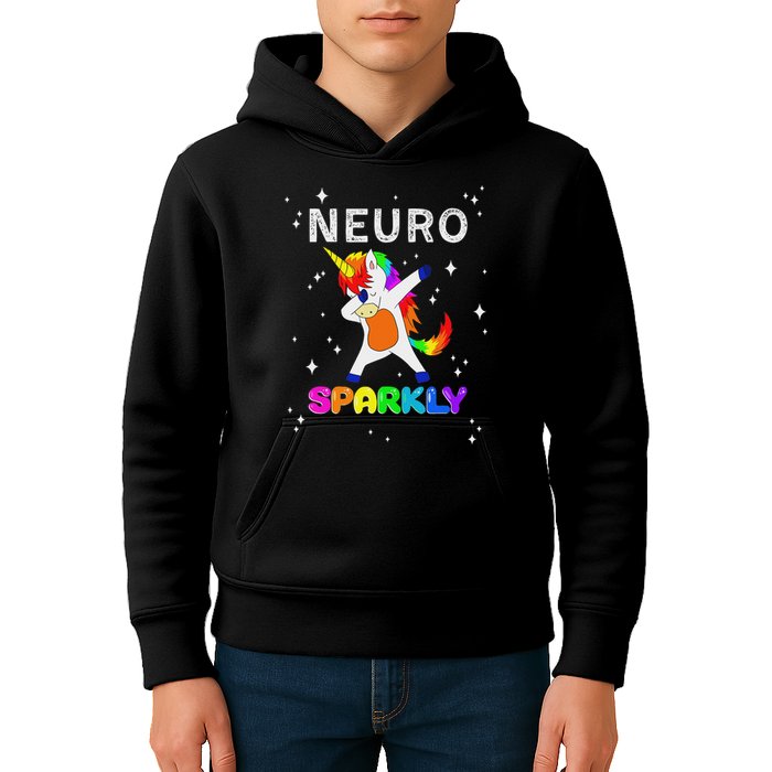 Neurodivergent Neurosparkly Neurodivergence Unicorn Adhd Asd Kids Hoodie