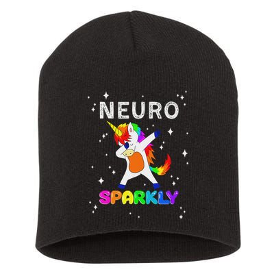 Neurodivergent Neurosparkly Neurodivergence Unicorn Adhd Asd Short Acrylic Beanie