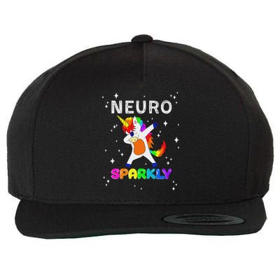 Neurodivergent Neurosparkly Neurodivergence Unicorn Adhd Asd Wool Snapback Cap