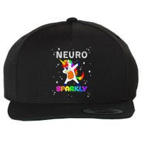 Neurodivergent Neurosparkly Neurodivergence Unicorn Adhd Asd Wool Snapback Cap